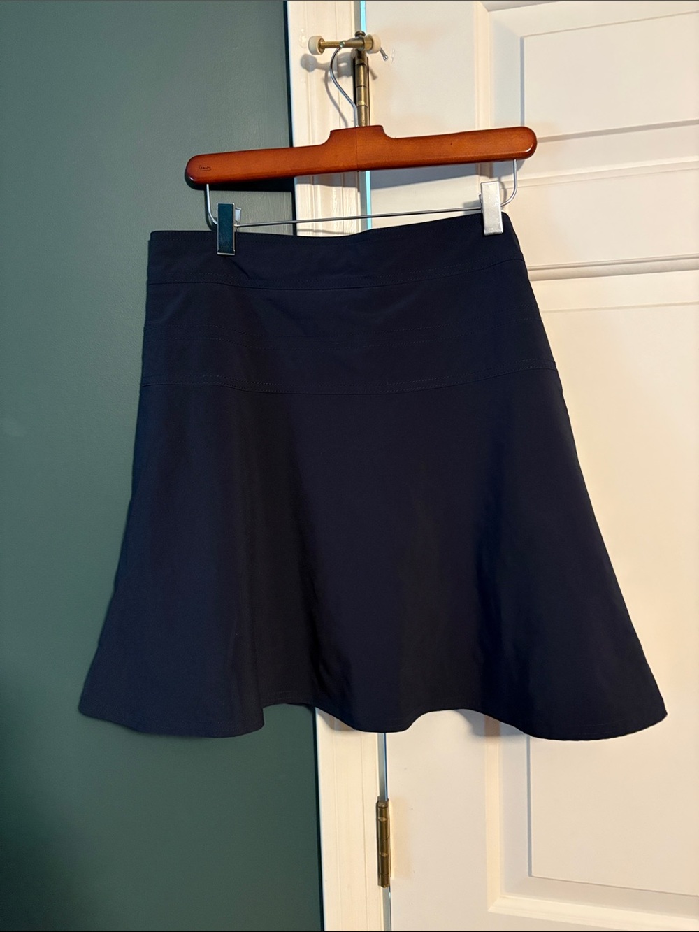 Athleta Navy A-Line Skirt - Flattering Flared Silhouette